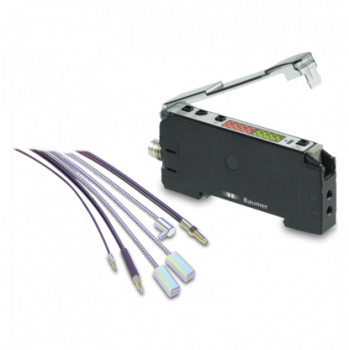 Vláknové snímače s elektronickou řídicí jednotkou Baumer FVDK 66 a FVDK 67.