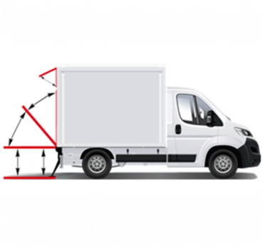 Kontrola polohy vyklápěcích částí.