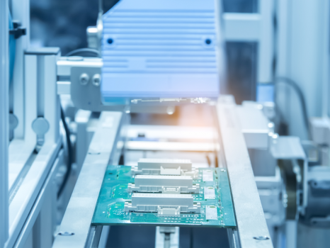 Elektronika: Monitorování komponentů na deskách plošných spojů a čtení identifikačních kódů.