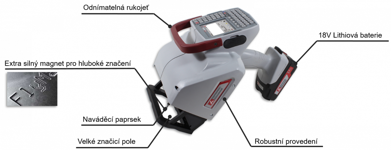 Nové 100% mobilní mikroúderové zařízení s bateriovým napájením a velkou značicí plochou FlyMarker®mini 120/45.