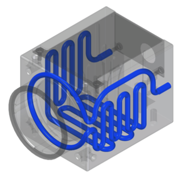 Chladicí potrubí integrované v kameře.