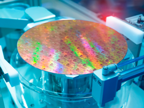 Lepení křemíkových destiček při výrobním procesu.