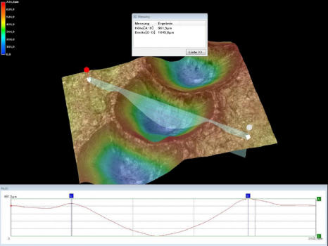 Detail povrchu s mikroúderovým značením.