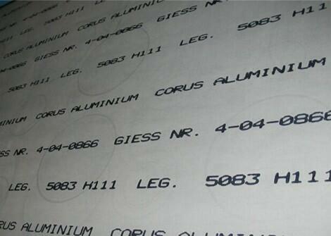 Značení hliníkových desek inkoustovou technologií REA JET DOD.