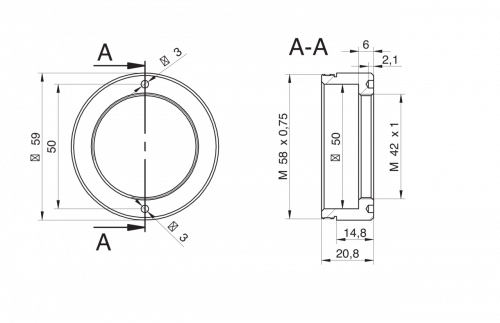 11127232.png - Adapter M58 / M42x1-Mount (26,8 mm)
