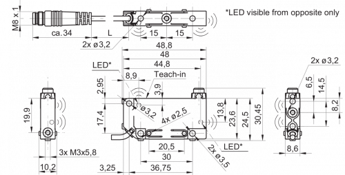2297-UxDK_09_KS35A_Teach.png - URDK 09G8914/KS35A - Ultrasonic retro-reflective sensors