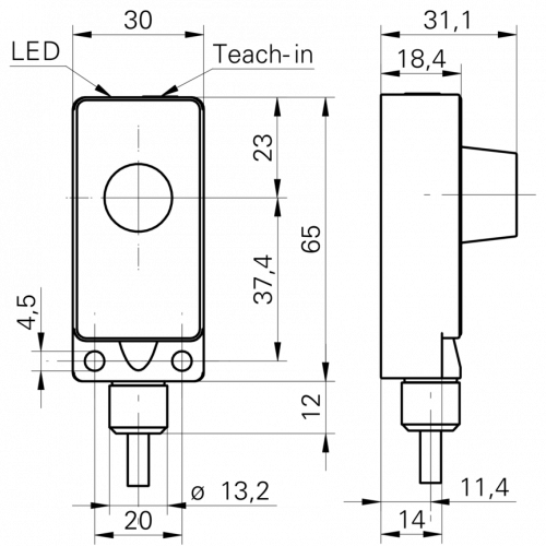 0218-UNDK_30I61xx.png - UNDK 30I6112 - Ultrasonic distance measuring sensors