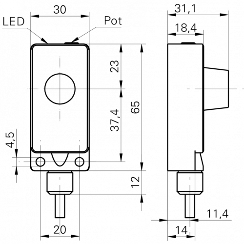 0217-UNDK_30_Tubus.png - UNDK 30N3703 - Ultrasonic proximity sensors