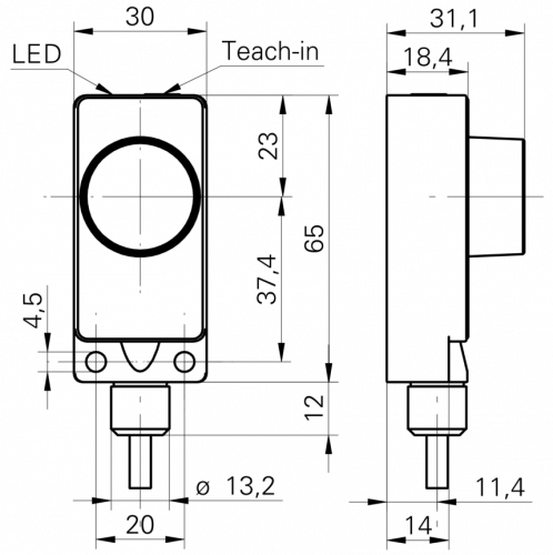 0453-UxDK_30_Bu_Ka_RU200.png - UZDK 30P6104 - Ultrasonic 2 point proximity switch