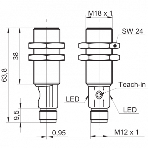 3273-UR18_S14.png - UR18.PA0-GP1B.7BO - Ultrasonic proximity sensors - standard