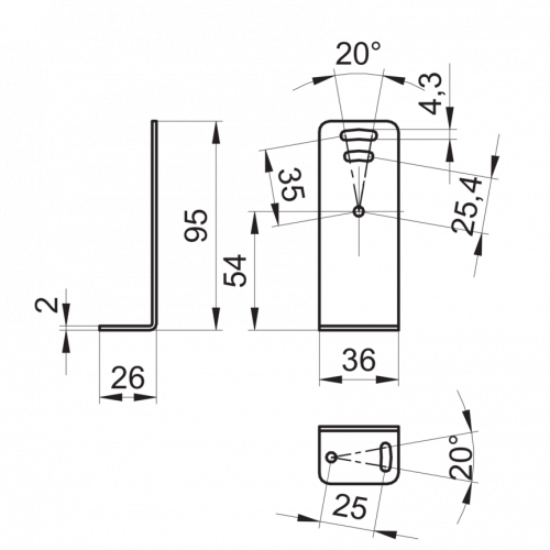 2993-11092246.png - Mounting bracket O500/U500 - Mounting bracket O500/U500 (L design)