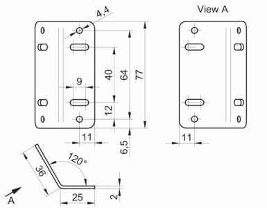 3345-11126836_new.gif - Mounting bracket X7 30° horizontal - Mounting bracket X7 30° horizontal for PosCon and OM70, incl. accessories