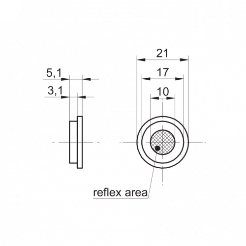 3037-FTAR_014A000.png - FTAR 014A000 - Reflector round Ø 21 mm