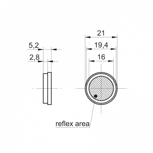 3082-FTAR_019A000.png - FTAR 019A000 - Reflector round Ø 21 mm