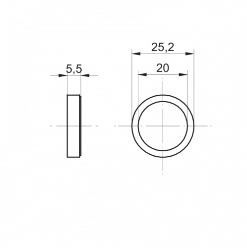 0227-FTAR_020A000.png - FTAR 020A000 - Reflector round Ø 25,2 mm