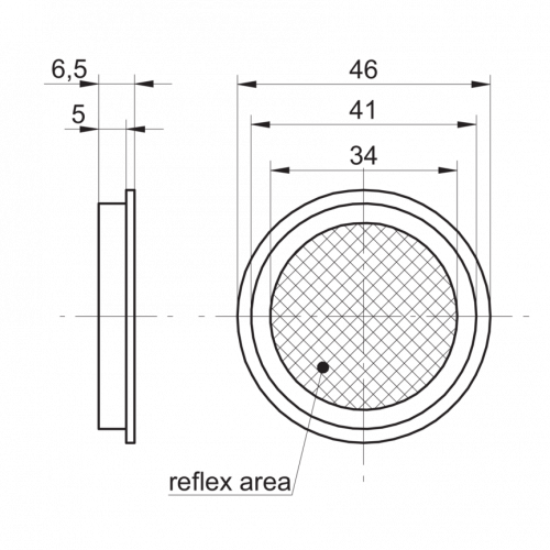 3036-FTAR_038A000.png - FTAR 038A000 - Reflector round Ø 46 mm