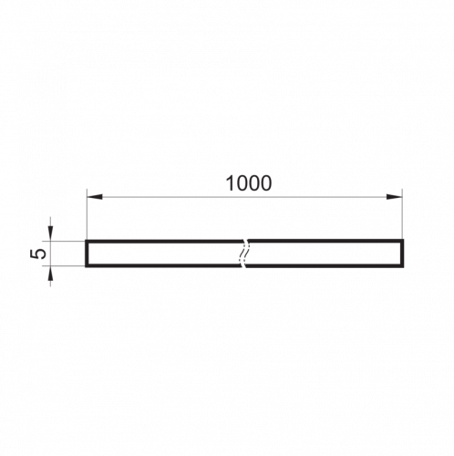 Zchn-2794-1000.png - Z-FTDF 005I1000 - Reflective tape rectangular 5 x 1000 mm