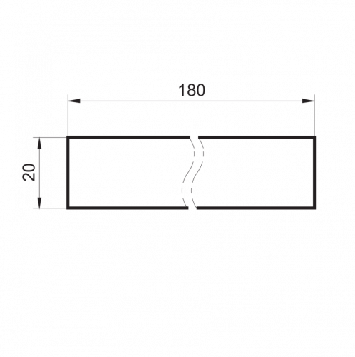 Zchn-2795-0180.png - Z-FTDF 020I0180 - Reflective tape rectangular 20 x 180 mm