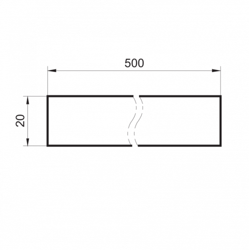 Zchn-2795-0500.png - Z-FTDF 020I0500 - Reflective tape rectangular 20 x 500 mm