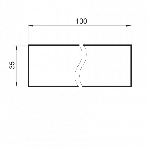 Zchn-2796-0100.png - Z-FTDF 035I0100 - Reflective tape rectangular 35 x 100 mm