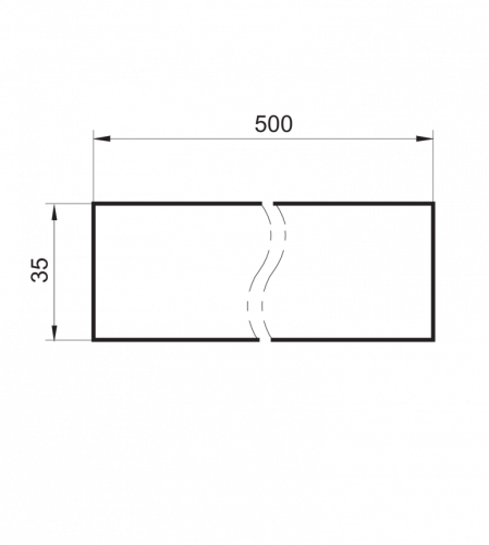 Zchn-2796-0500.png - Z-FTDF 035I0500 - Reflective tape rectangular 35 x 500 mm