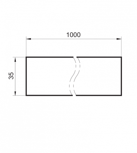 Zchn-2796-1000.png - Z-FTDF 035I1000 - Reflective tape rectangular 35 x 1000 mm