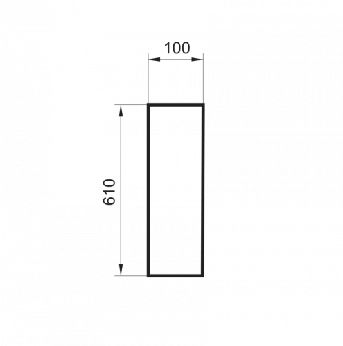 Zchn-2797-0100.png - Z-FTDF 610I0100 - Reflective tape rectangular 610 x 100 mm
