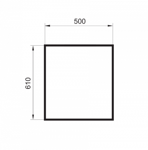 Zchn-2797-0500.png - Z-FTDF 610I0500 - Reflective tape rectangular 610 x 500 mm