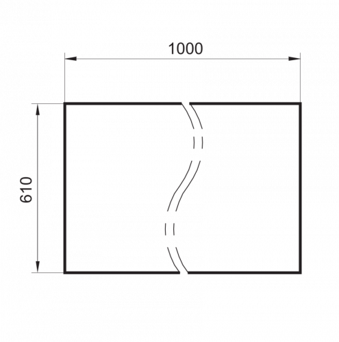 Zchn-2797-1000.png - Z-FTDF 610I1000 - Reflective tape rectangular 610 x 1000 mm