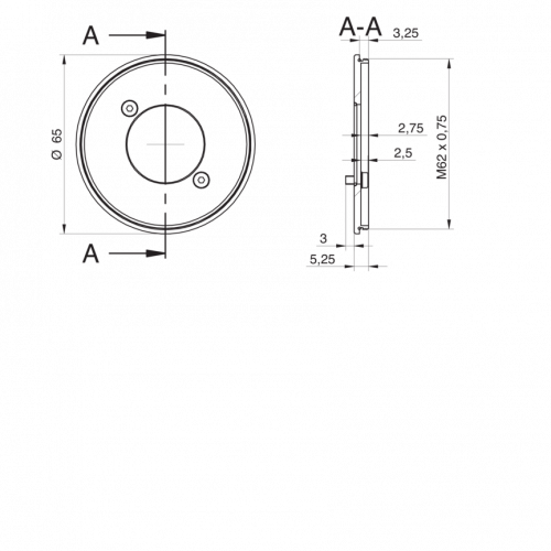 11185377.png - Tube Adapter B M62 hard anodized