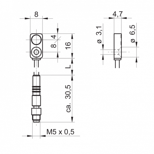 4061-IWFM_08x9501_KS05.png - IF08.D02S-F16.UA1Z.7WMV - Inductive distance sensors - subminiature