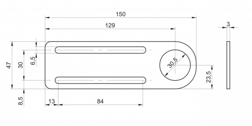 4255-ZADAP-M30.STANDARD.png - ZADAP-M30.STANDARD - Mounting bracket series 30