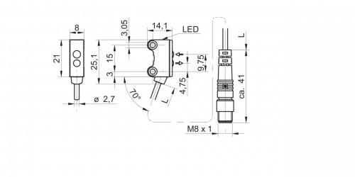 4342-O200_GR.F-xxxoT.xxNx.png - O200.GR.F-NV1Z.72NV/BX15 - Diffuse sensors with background suppression - miniature