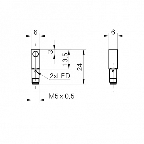 0205-IFFM_06xxxA3_O1S05L.png - IFFM 06P15A3/O1S05L - Inductive proximity switch - subminiature