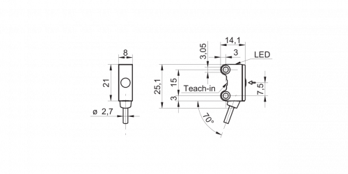 4547-O200_EL-xxxmT.xxxx.png - O200.EL-PV1T.72CV/FREC - Through beam sensors - miniature