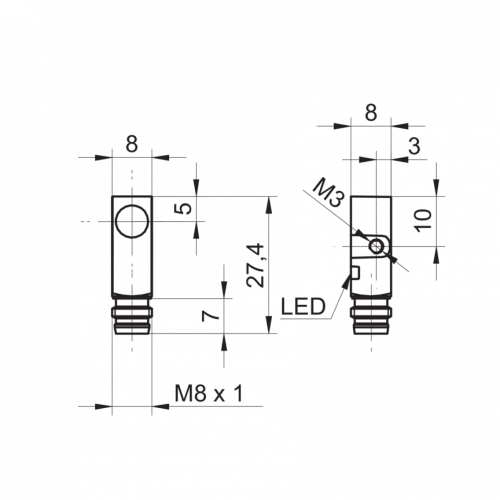 3008-IFFM_08xxxA5_O1S35L_G2.png - IFFM 08P17A5/O1S35L - Inductive proximity switch - subminiature