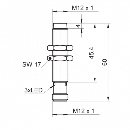 2410-IFRM_12xx3T1_S14L.png - IFRM 12N33T1/S14L - Inductive proximity switch - outdoor and washdown
