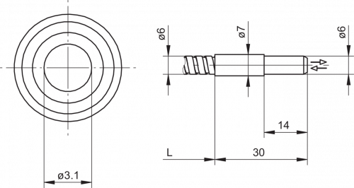 3951-FUF_xxxB2001.png - FUF 050B2001 - Glass fiber optic cable