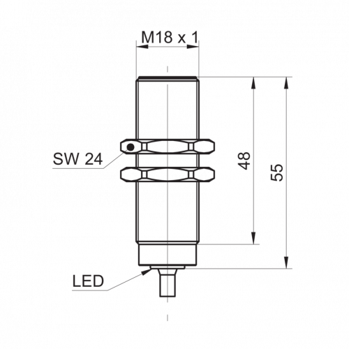 2391-IFRR_18xx7T1_L-9.png - IFRR 18P37T1/L-9 - Inductive proximity switch - washdown