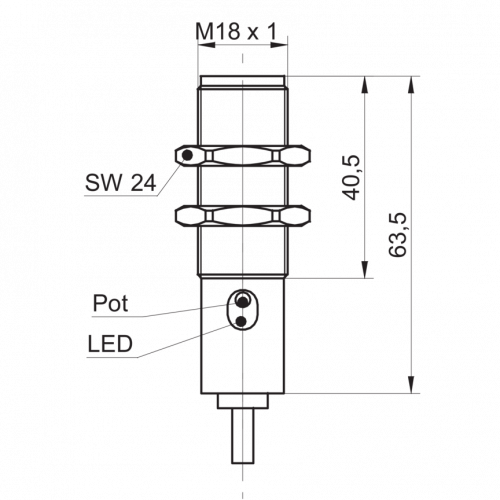 2103-CFAK_18xx200.png - CFAK 18P3200 - Capacitive proximity sensors - in direct media contact