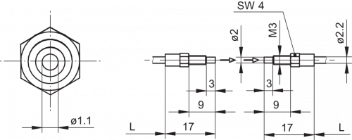 3709-FSE_xxxB1001.png - FSE 025B1001 - Glass fiber optic cable