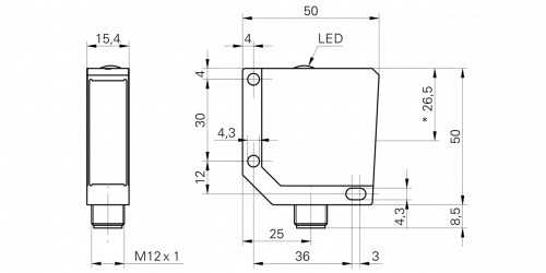 1121-FSDM_16_S14.png - FPDM 16P5101/S14 - Retro-reflective sensors - standard