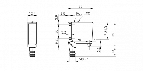 1094-FHDM_12_S35A.png - FHDM 12N5001/S35A - Diffuse sensors with background suppression - miniature