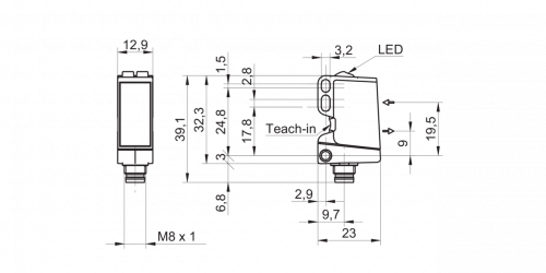 3107-O300-x-S35A.png - O300.GL-NV1T.72N - Diffuse sensors with background suppression - miniature