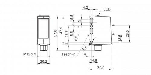 3315-O500W-x-H002.png - O500W.GP-GW1J.PVO/H002 - Diffuse sensors with background suppression - washdown