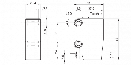 2901-OxDK_25_K.png - OHDK 25G6921 - Diffuse sensors with background suppression - standard