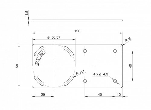 10159905.png - Fixation bracket VeriSens 1