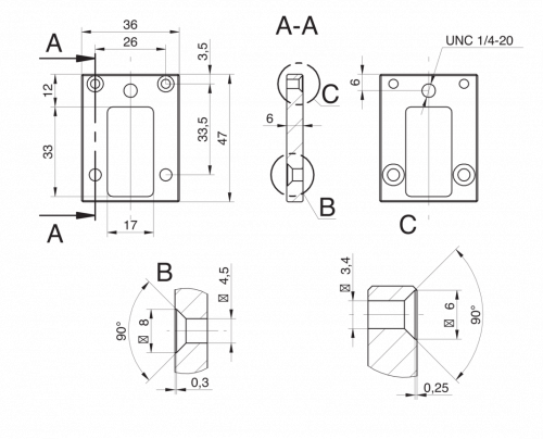 11003060_1.png - Mounting Adapter Type B (Tripod)
