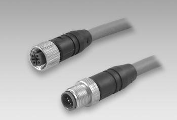 Cable with male/female M12, Profibus, straight, B-coded, 0.3 m (stub line)