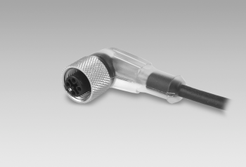 Female connector M12, 4-pin, angled, A-coded, 2 m